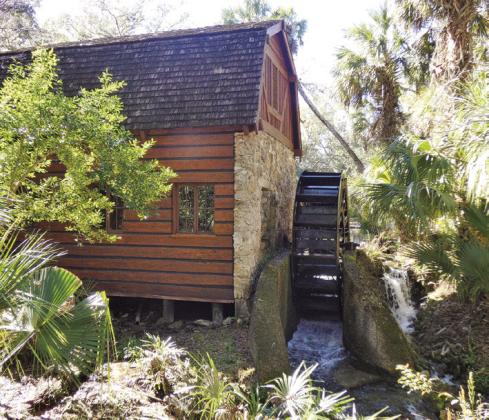 The mill at Juniper Springs, built by the CCC for power generation, is preserved as part of the historical significance of the area.