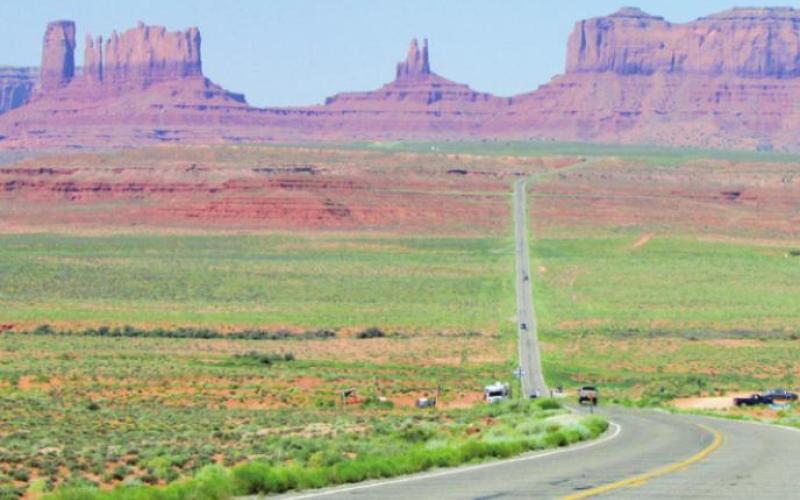 Forrest Gump gave up his cross-country run at Monument Valley. He may have been daunted by the thought of climbing that hill in 104-degree heat.