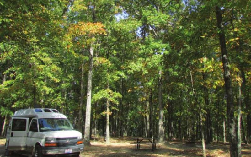 Meriwether Lewis Campground on the Natchez Trace is operated by the National Park Service. There are also COE, national forest, and state park campgrounds.