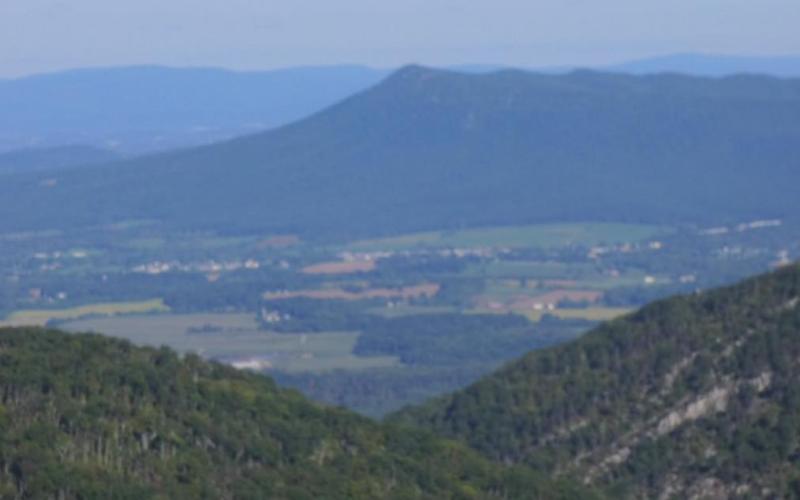 This is the southern end of Massanutten Mountain that runs 50 miles down the center of Shenandoah Valley.