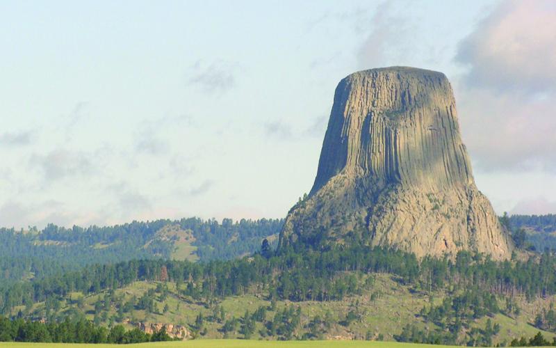 When storm clouds form at Devil’s Tower, as they seem to do every afternoon, rock climbers a few thousand feet up just have to tough it out.