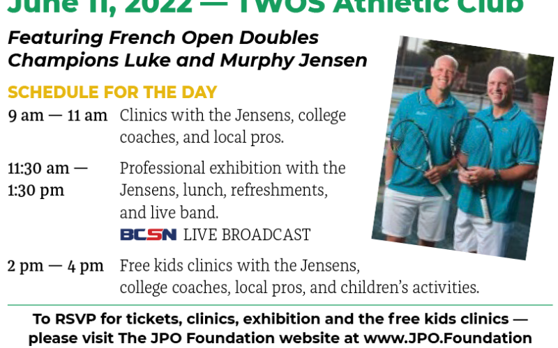 1st Annual James P. O’Connell “It’s All About Love” Tennis Charity Event