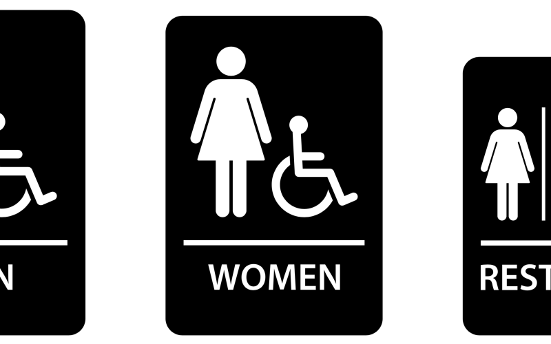 bathroom accessible signage