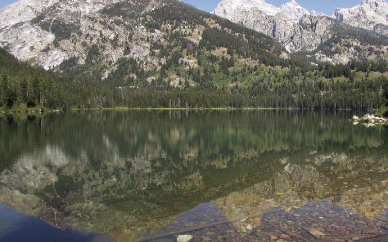 Taggart Lake has long been our favorite place to have a simple trail lunch.