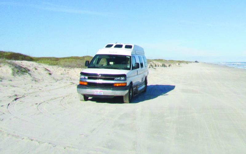 At first we had the beach all to ourselves but eventually other RVs joined us.