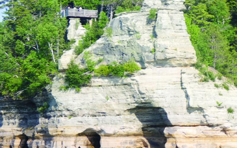 Miners Castle is far more impressive from the lake than on shore.