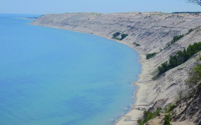 The dunes are much easier to see from up the coast than when you are standing on them.