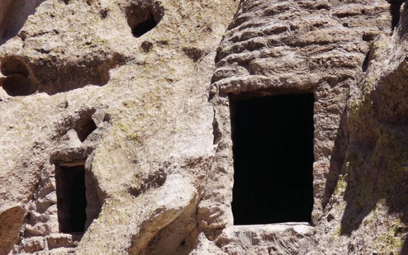 Natural openings in the cliff face were squared off so they could be used as secure storage spaces—closets and pantries if you will.
