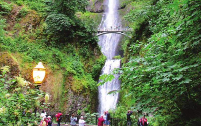Multnomah Falls is the most visited natural attraction in Oregon.