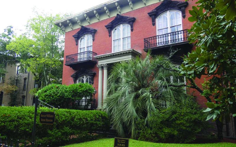 In our favorite city, Savannah, GA, we can park our 20 ft. rig right on the street in front of the Mercer House.