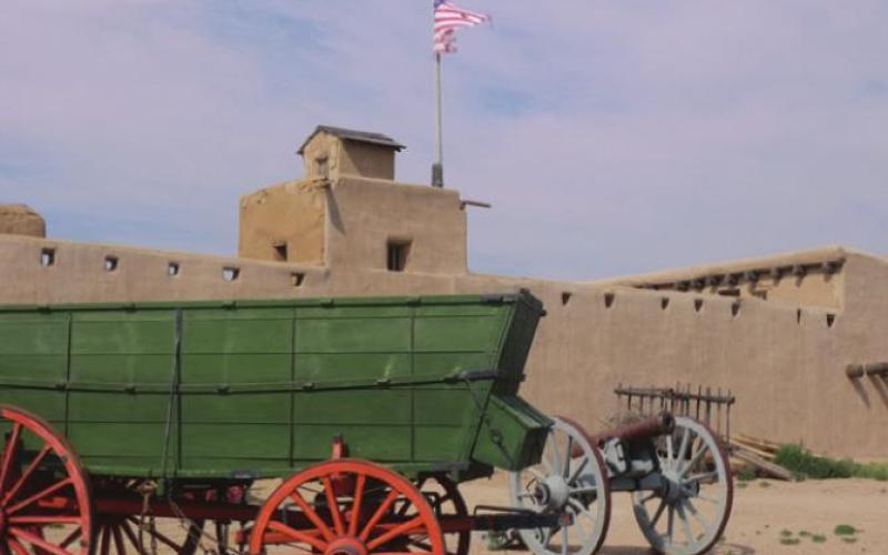 A Conestoga wagon could carry about 2,500 lbs. of freight. It had to be strong but also light enough to not overburden the mules or oxen that pulled it.