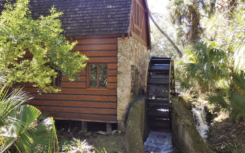 The mill at Juniper Springs, built by the CCC for power generation, is preserved as part of the historical significance of the area.
