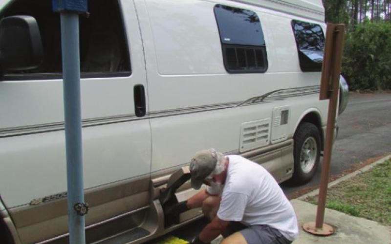 Dumping the sanitary tanks is as close as it gets to hazing in the RV Fraternity.
