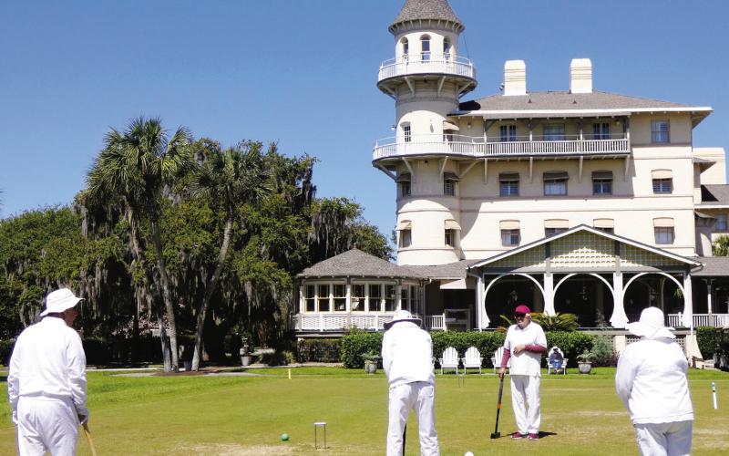 Croquet is a traditional pastime on the grounds of the Jekyll Island Club, now the Club Hotel.