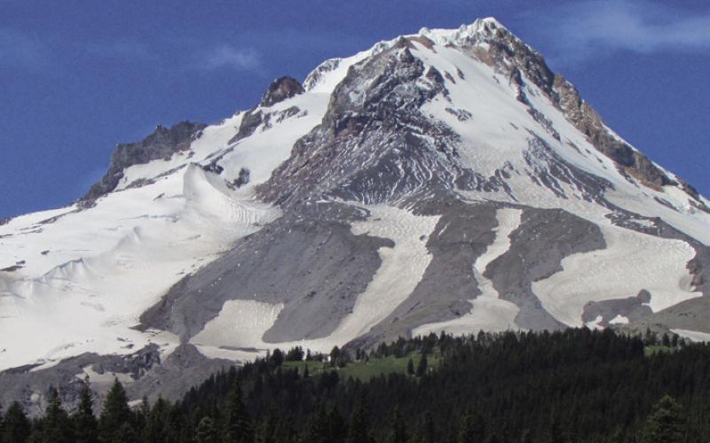 We camped in the national forest at the base of Mt. Hood.