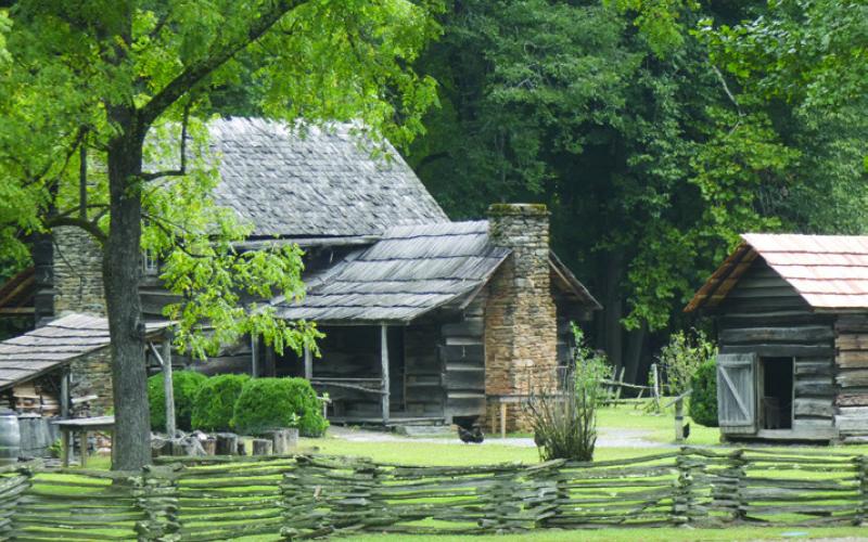 The Mountain Farm Museum at Oconaluftee preserves our pioneer heritage. How did they ever survive with no convenient place to recharge their devices?