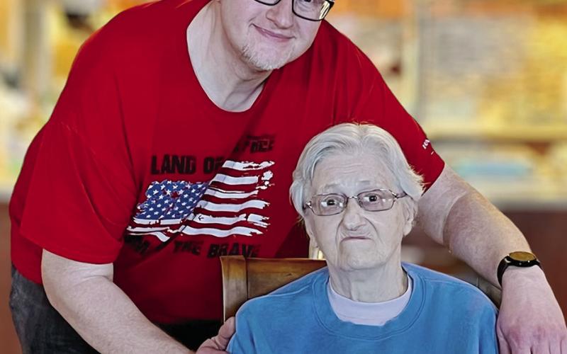 Richie Phalen and his mother