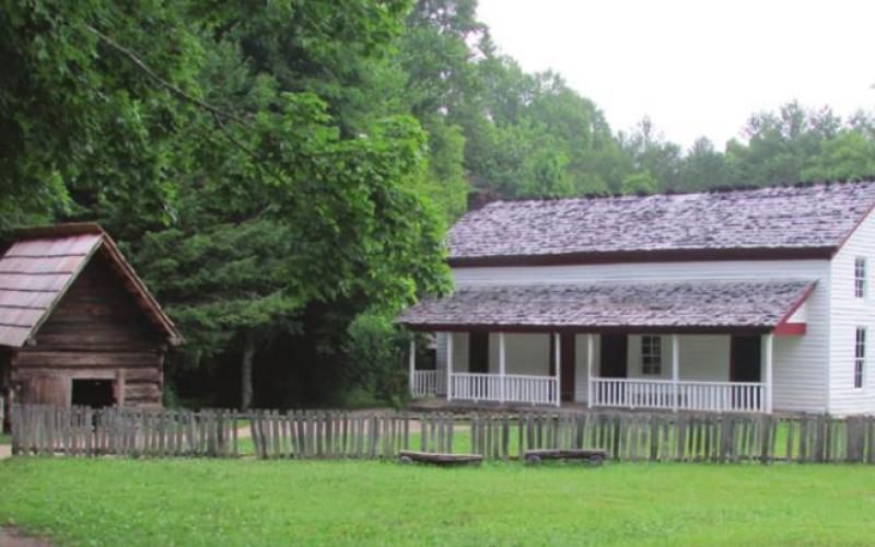 Near the Cable mill is the more modern looking house where Aunt Becky reared the orphans left by her brother.