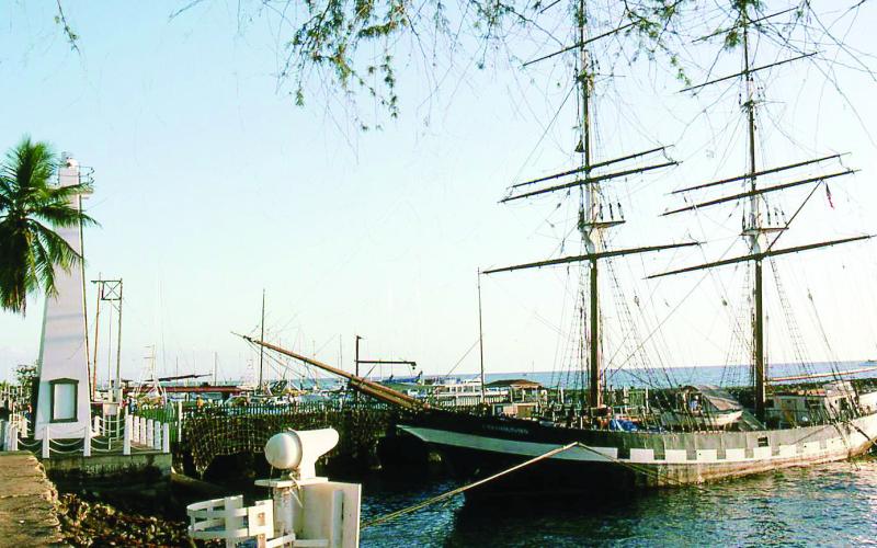 The historic harbor at Lahaina was a favorite with whalers and later the home of the ship featured in the film version of James Michener’s Hawaii.