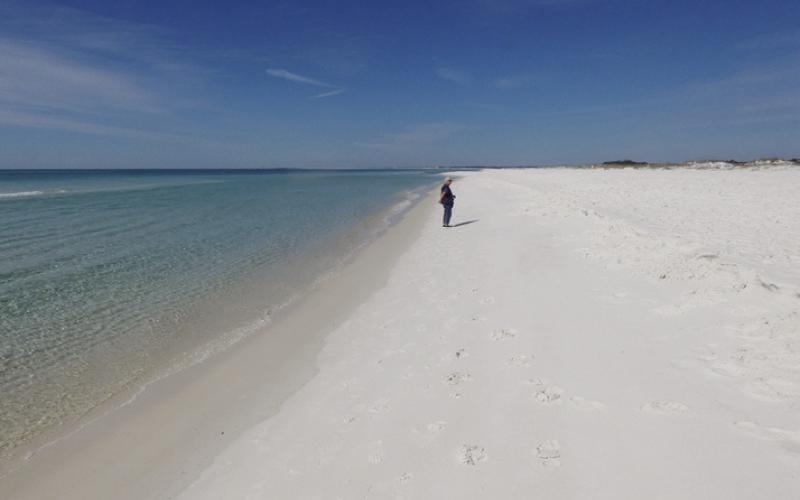 Some of us appreciate the chance to have a long stretch of beautiful beach all to ourselves. During Spring Break, the population on this stretch may double. Perhaps even triple.