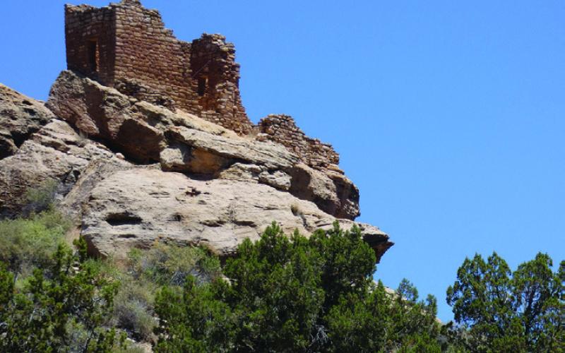 At Hovenweep, the structures are on the rim of a narrow canyon, but the basic puebloan architectural features are similar across the Southwest. The culture seems to have flourished and then decayed at about the same time throughout the region.