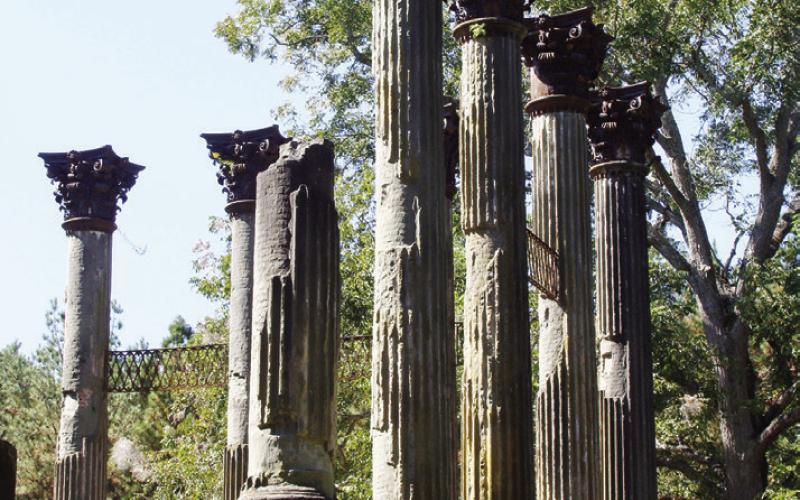 The Windsor Ruins are all that remain of an elegant plantation house that survived the Civil War only to be burned down by a careless smoker.