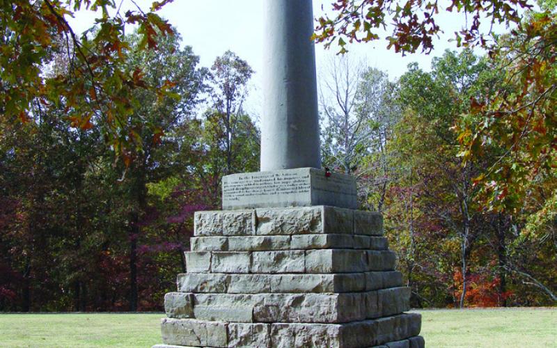 Meriwether Lewis was buried at a stand where he died under mysterious circumstances.