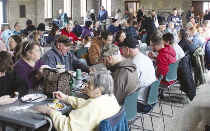 Community enjoying breakfast