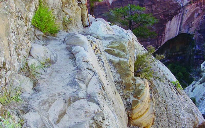 It was never crowded on high, narrow Zion trails where chains helped reinforce your courage.