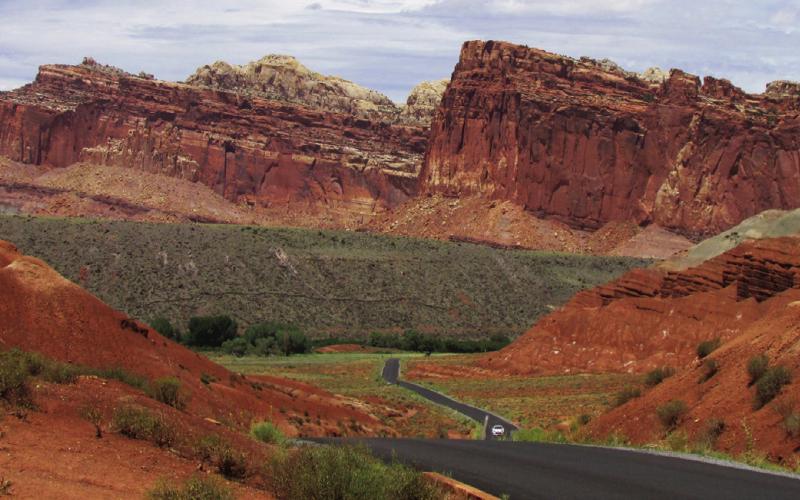 The aptly named Scenic Drive in Capitol Reef NP offers impressive vistas without the bother of leaving your vehicle.