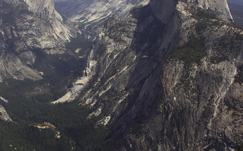 From the Glacier Point viewing area you can see Half Dome and the Yosemite Valley without going more than a few feet from your vehicle.