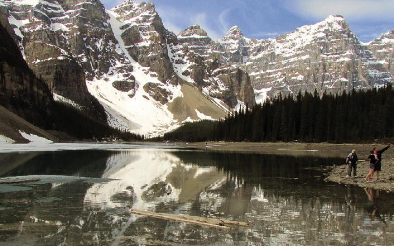 Moraine Lake is very popular. Increase your chances of getting a parking spot by arriving right after breakfast. Better yet, skip breakfast.