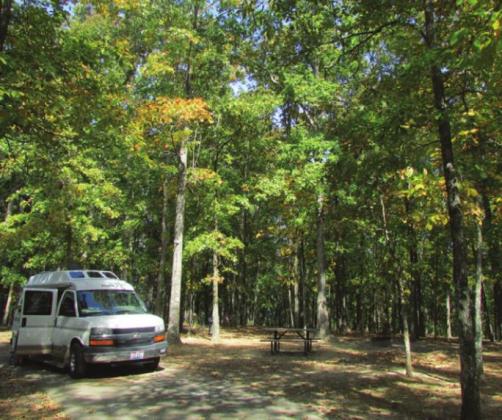 Meriwether Lewis Campground on the Natchez Trace is operated by the National Park Service. There are also COE, national forest, and state park campgrounds.