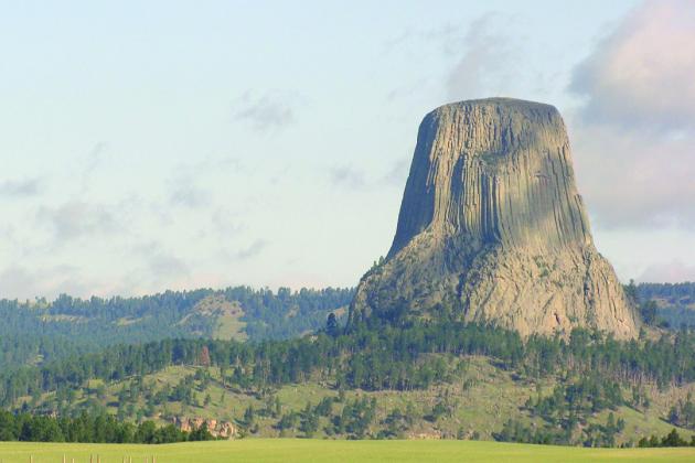 When storm clouds form at Devil’s Tower, as they seem to do every afternoon, rock climbers a few thousand feet up just have to tough it out.