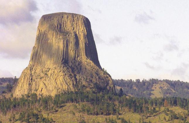 Devils Tower, just off I-90 in Northeastern Wyoming, is worth the stop if you are going to Yellowstone.