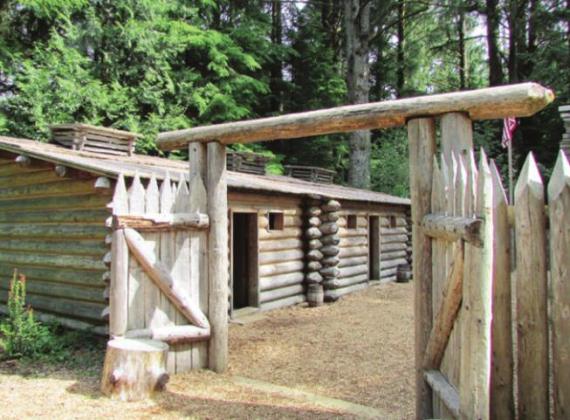 Fort Clatsop was rebuilt in 2005 for the bicentennial of the Lewis and Clark Corps of Discovery. The drawings and journal of William Clark were used to make it as authentic as possible.