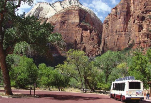 Crowding in the park became such an issue that Zion now requires everyone to use the shuttle bus system. Which, by the way, is both convenient and efficient.