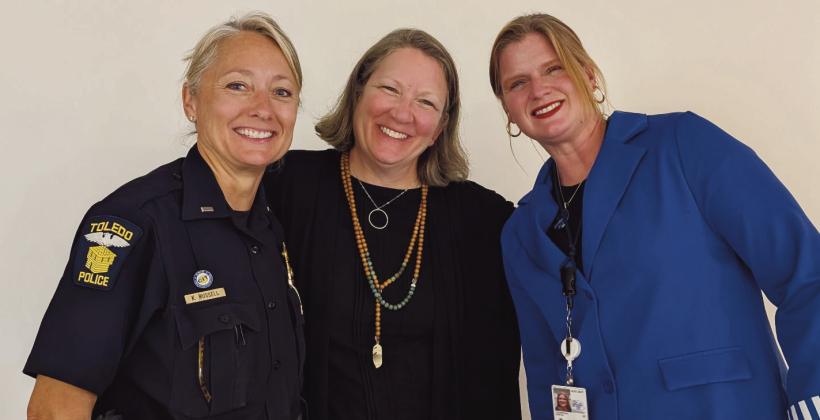 Speaking at the COPE Summit were, from left: Lt. Kelli Russell, Carol Conlan Esq. and Erin Thompson, SSA Public Affairs Officer.