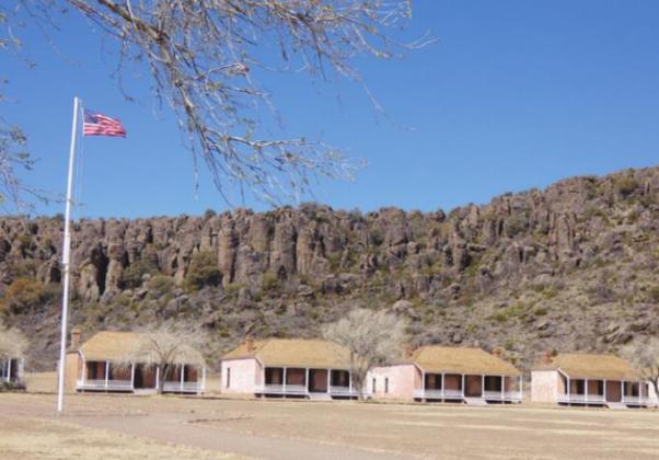 The second version of Fort Davis is represented by officers’ quarters facing the parade ground.