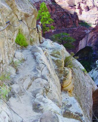 It was never crowded on high, narrow Zion trails where chains helped reinforce your courage.
